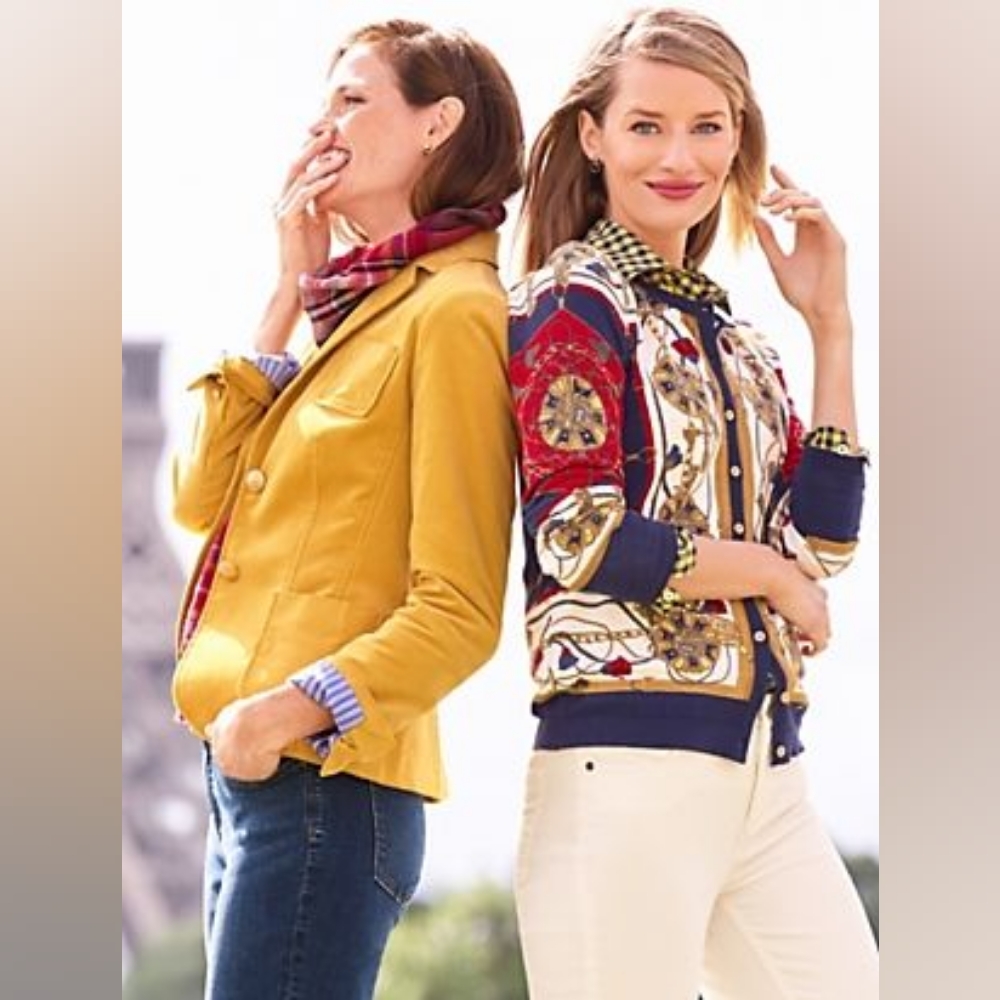 Talbots Status Print Charming Cardigan - image 2